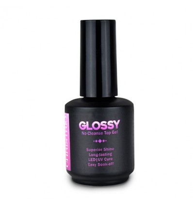 GLOSSY NO CLEANSE TOP GEL - 15ML