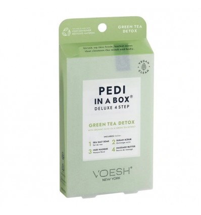 VOESH Pedi in a Box 4 étapes Vitamine recharge Soin des pieds - GREEN TEA DETOX